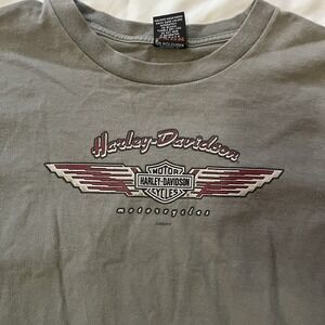 Harley Davidson Men's L Grey Shirt Bell County Temple Tx SS
